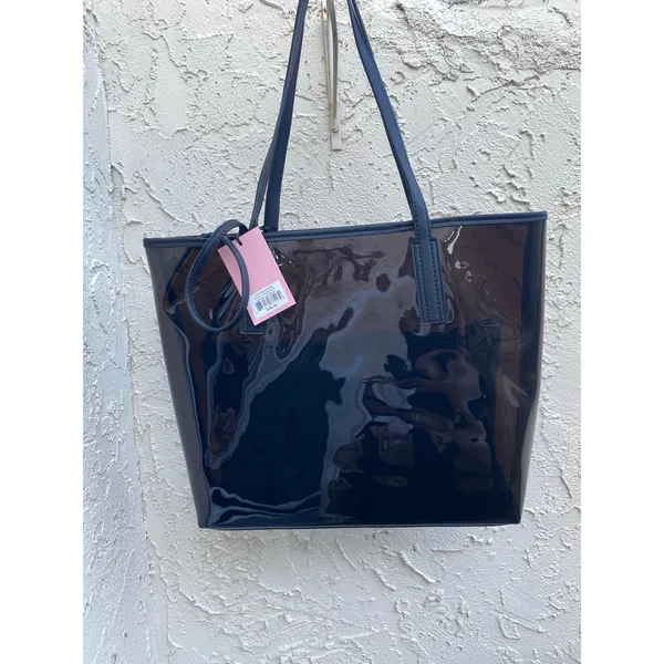 Juicy Couture Bag | Gelato Glossy Black Tote Set | PVC with Pouch - Image 3