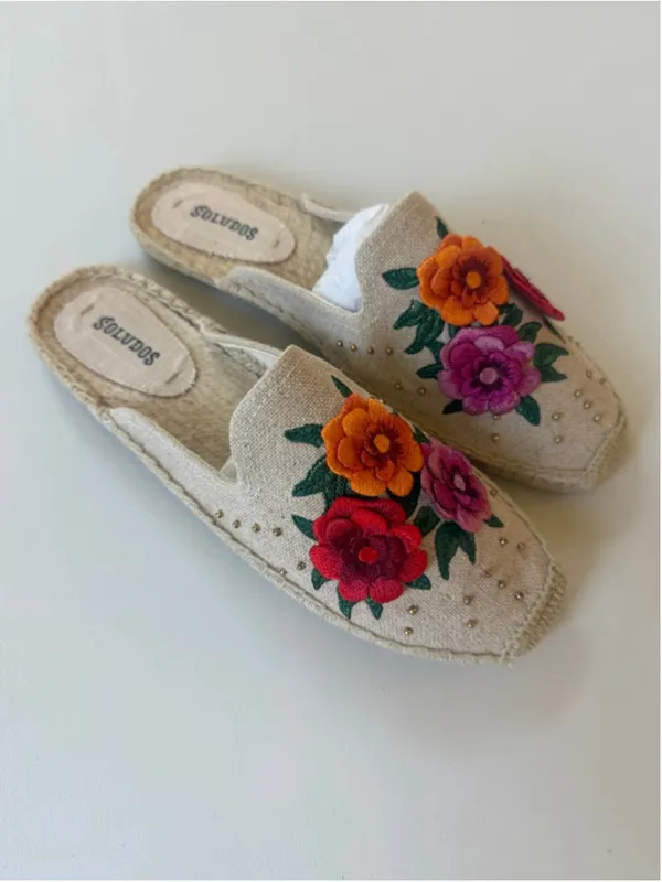 Soludos Flower Emboridered Espadrille Women Size 9 - Image 2