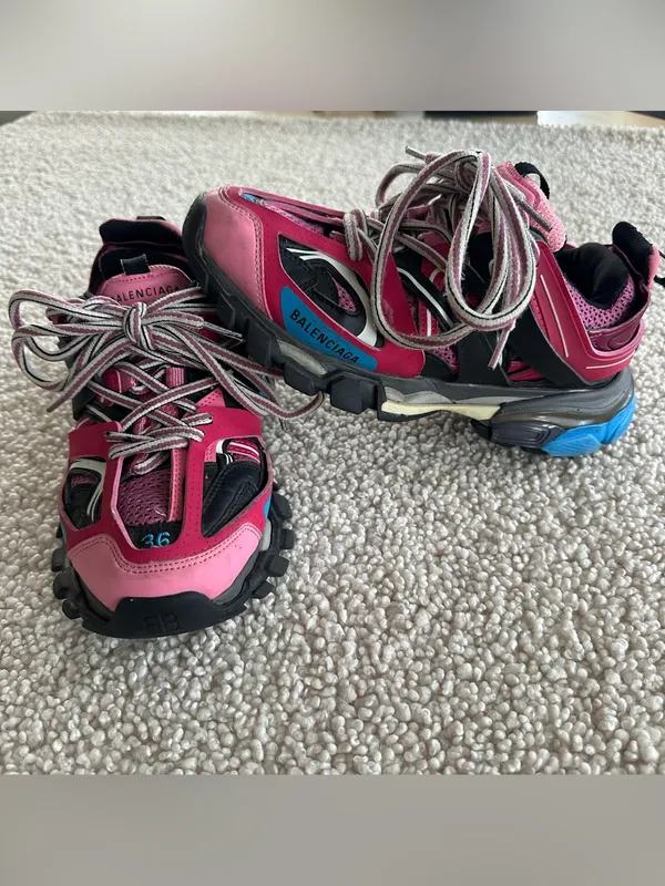 Balenciaga Track Sneakers Pink Black Blue 36 6 - Image 2