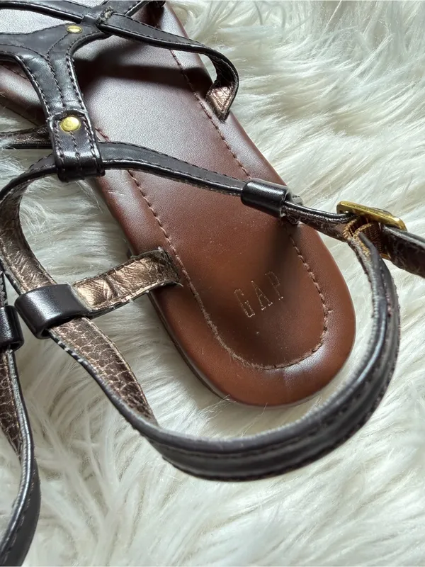 GAP strappy flat sandals Brown Size 6 - Image 3
