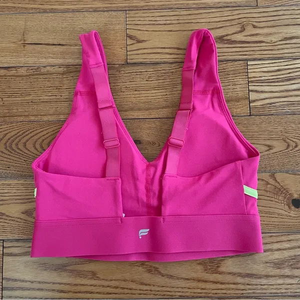 NWT Fabletics All Day Every Day Bra Plush Pink/Sprout - Image 5