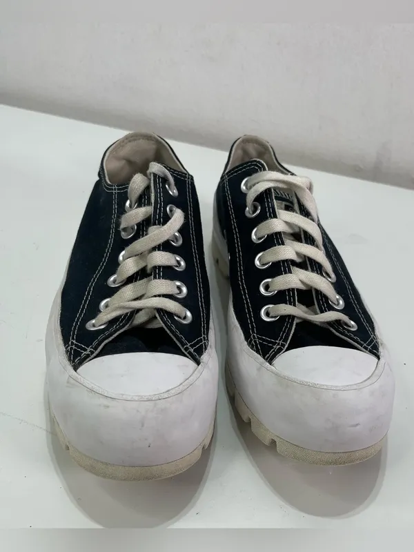 Converse Platform Chuck Taylor All Star Lugged Black White Women 7.5 Academia - Image 2