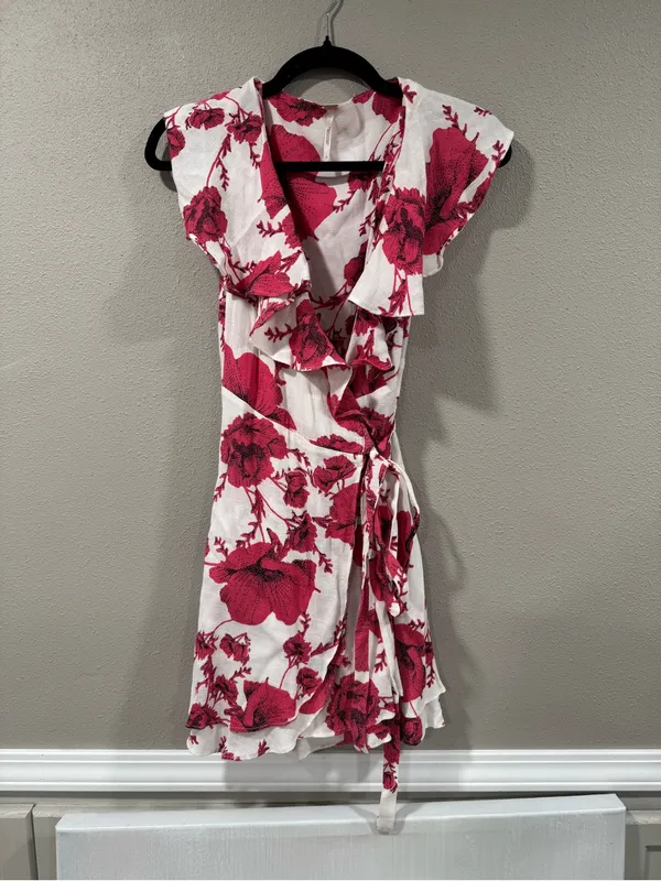 Free People Floral Mini Wrap Dress - Image 2
