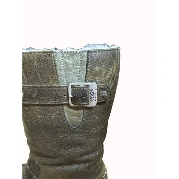 UGG Australia women’s brown fur lined leather boots size 7 SKU 5550 - Image 3