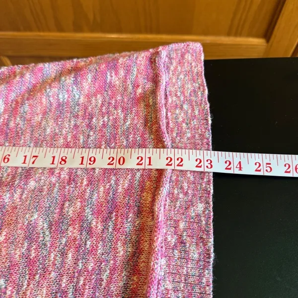 American Eagle Sweater Womens Small Pink Marled Knit Metallic Shimmer‎ Excellent - Image 9