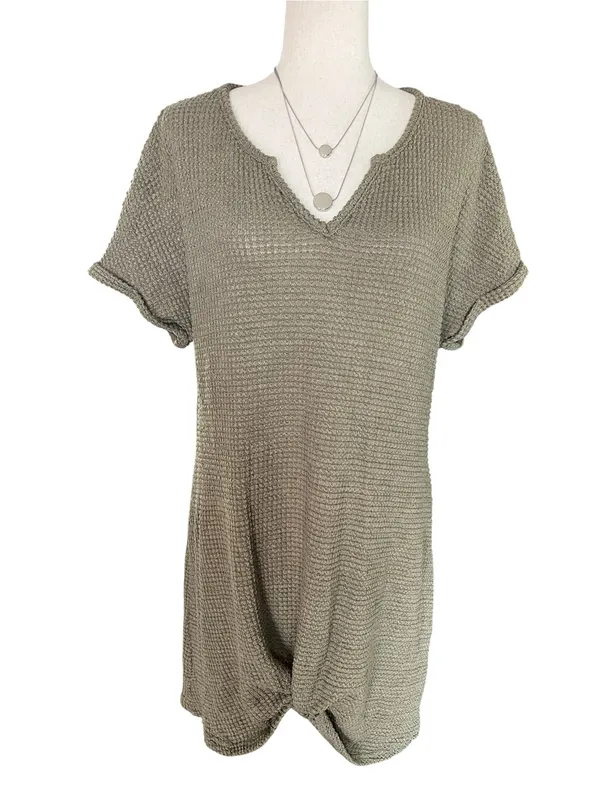Cupshe Notched Neck Short Sleeve Cover-Up Dress - Image 8