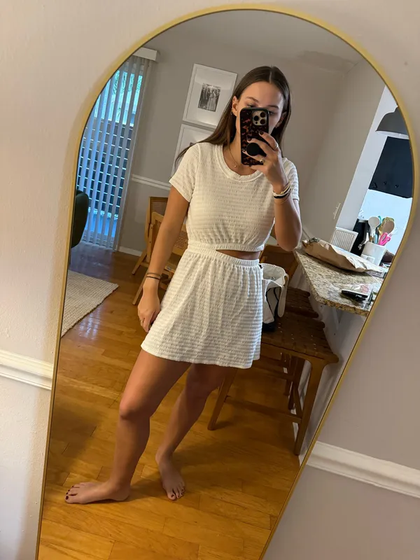 Vintage Havana Boutique White Cut Out Mini Dress - Image 4