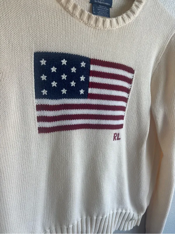 Polo by Ralph Lauren Cream Crewneck Sweater - Image 2