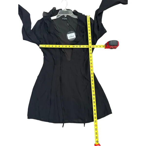 White Fox "Falling To Pieces" Long Sleeve Mini Dress in black size medium - Image 5