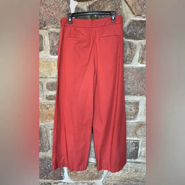 LOFT Wide Leg Pants in Rust Red - Image 6