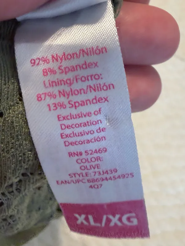 No Boundaries Lace Bralette Size XL Olive Green Ladder Cutout Racerback - Image 5