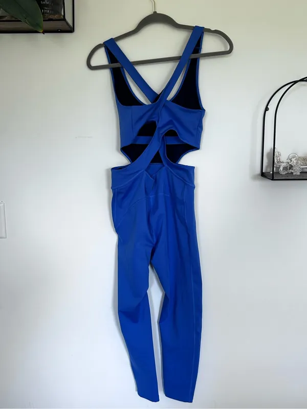 Free People Movement Back It Up Cut Out One Piece Athletic Jumpsuit Size Medium - Image 2