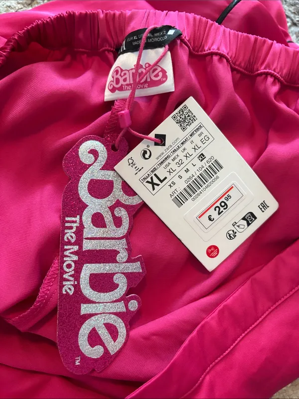 Zara Barbie Fuchsia Wide-Leg Lounge Pants - Image 4