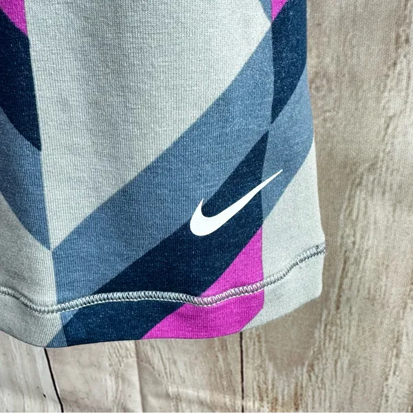 Nike Dri-fit Slim Fit Pink and Gray Chevron Racerback Tank Top - Image 3