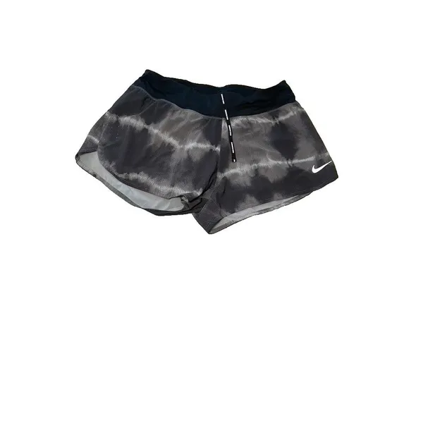 Nike Running Eclipse Dri-Fit Running Lined Shorts Women Black Tie Dye XL - Image 2