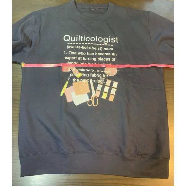 Quilticologist Sweatshirt Womens‎ Large Quilter Granny Cottagecore Comfy - Image 7