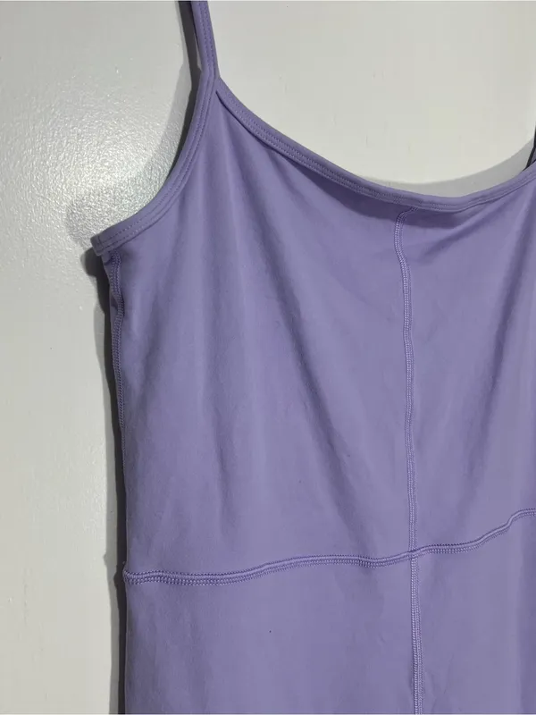 Wilfred Free Aritzia Divinity Jumpsuit Lilac Purple Spaghetti Strap Unitard XL - Image 6
