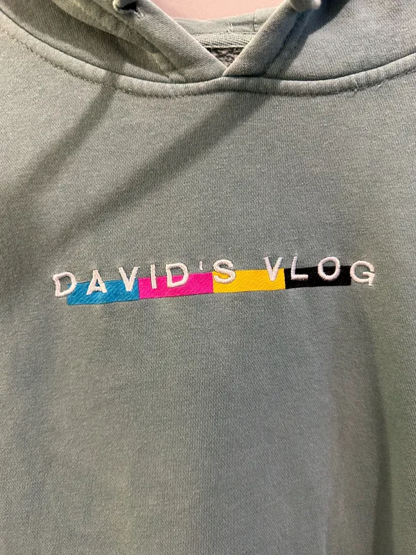 Independent Trading Co Vlog Squad David’s Vlogs Embroidered Hoodie - Image 3