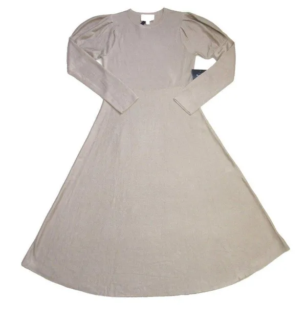 NWT Tuckernuck POMANDER PLACE Brielle in Tan Knit Maxi Sweater Dress S - Image 7