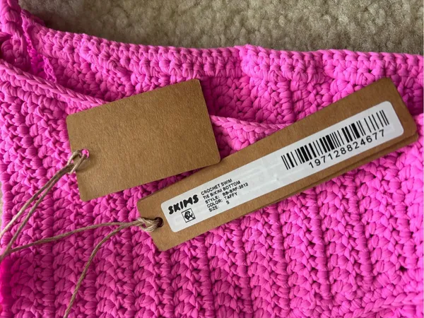 SKIMS Limited Edition Pink Crochet Bikini - Image 2