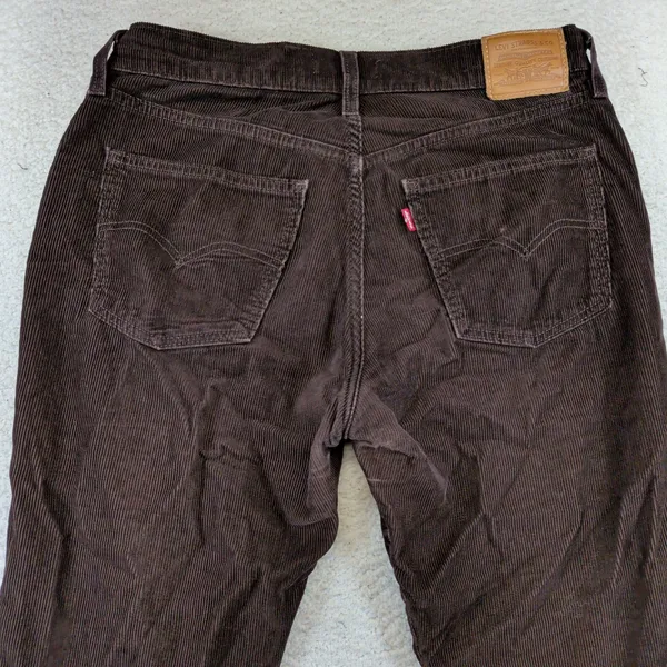 Levis Premium Middy Ankle Bootcut Corduroy‎ Pants Brown A5563-0004 Womens 28x29 - Image 9