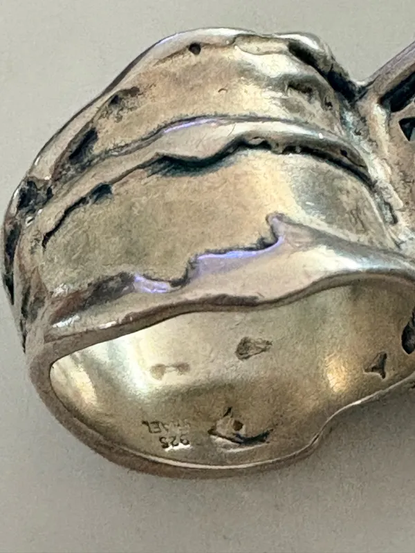 Silpada Sterling Silver Ring with Aqua Blue Square Glass Stone 5.5 - Image 10