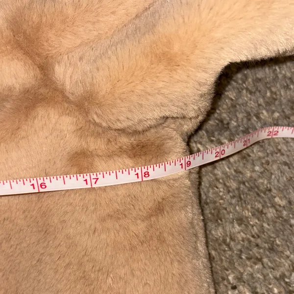 Allie Rose Tan Faux Fur Jacket - Image 9