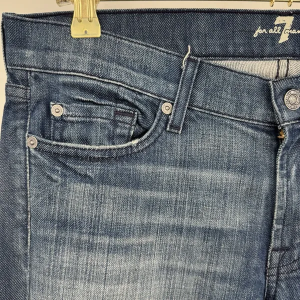 7 For All Mankind Bootcut Jeans Womens 31 Medium Wash Mid Rise Boho Casual Denim - Image 3
