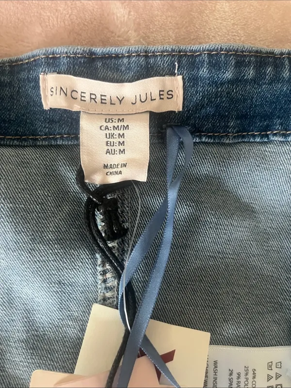 Sincerely Jules Denim Halter Crop Top - Blue - Image 3