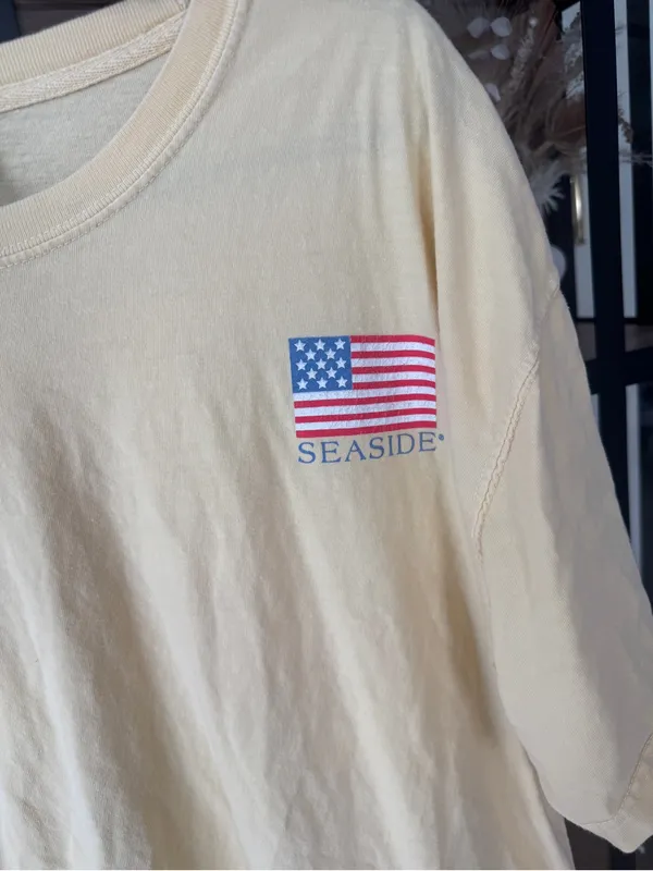 Seaside Comfort Colors USA American flag tee 30A florida butter short sleeve - Image 4