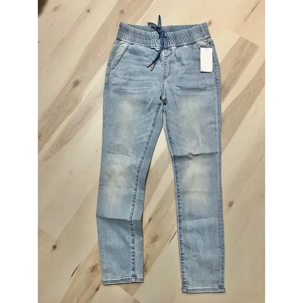 Juicy Couture NWT Women Size 4 Light Blue Hollywood Skinny Elastic Pull On Jeans - Image 8