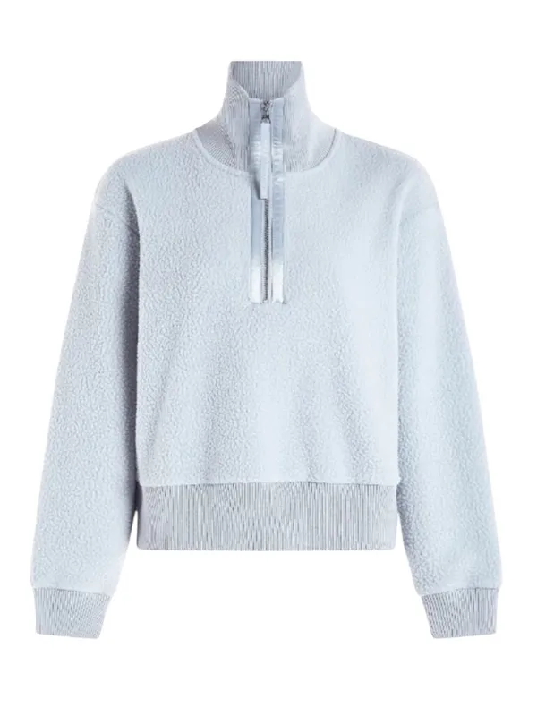 Varley Roselle Half-Zip Fleece Pullover Top Sweatshirt Pearl Blue Size S - Image 5