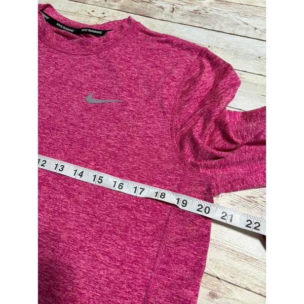 Nike Running Dri-Fit Crew Neck Long-Sleeve Shirt Medium Pink Athleisure Active - Image 6
