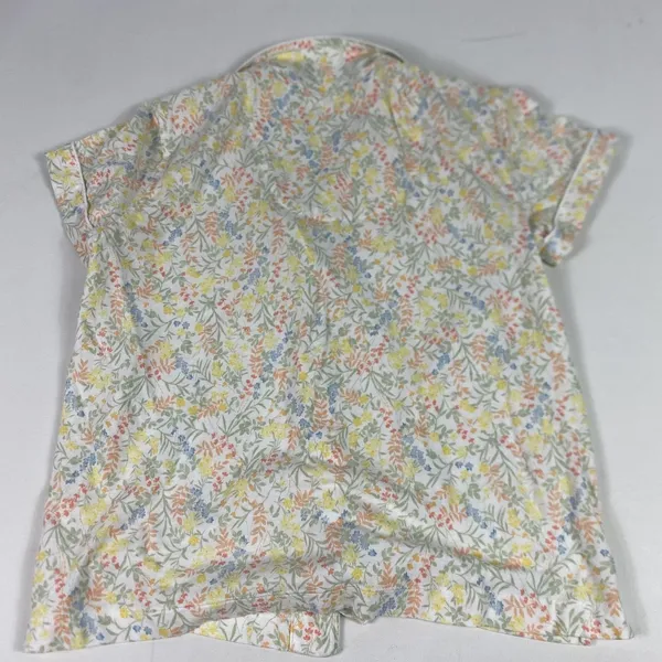 Lauren Ralph Lauren Pajama Shirt‎ Womens Large White Floral Print Top Sleepwear - Image 7