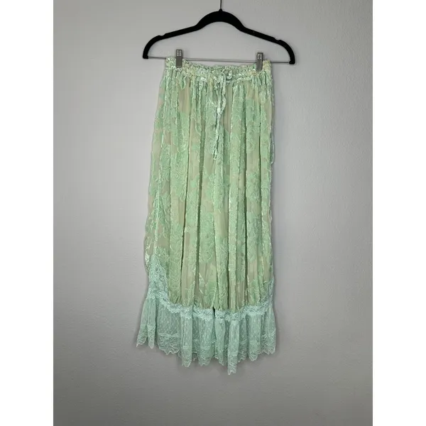 FREE PEOPLE Intimately Forever Young Velvet Bloomer Whimsy Burnout Pants Size XS - Image 7