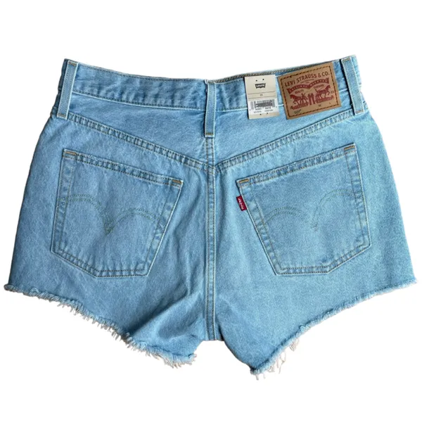 NWT Levi's 501 Original Fit High Rise Denim Distressed Shorts 28 - Image 8