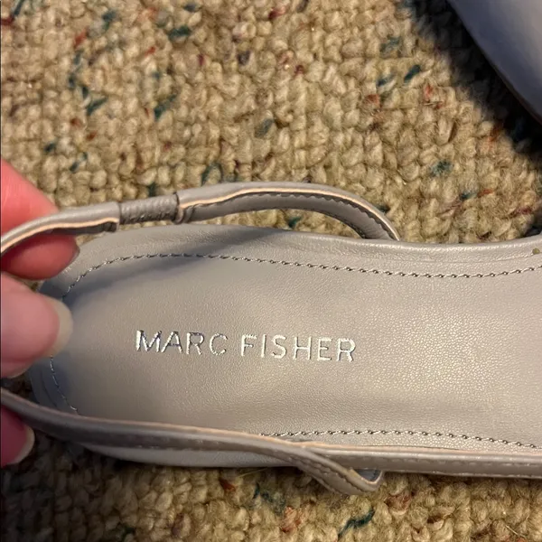 Marc Fisher Women's Gray Patent Slingback Flats - Image 3