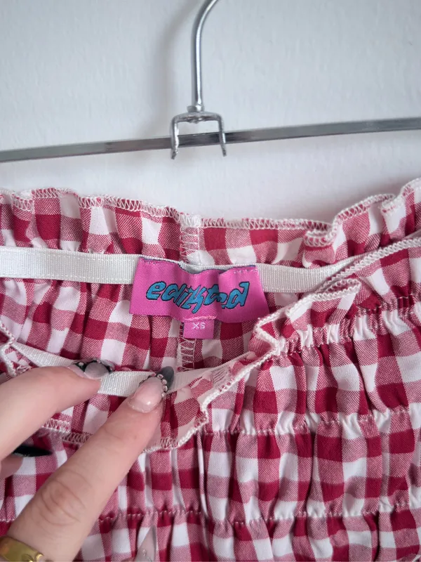 Edikted Gingham Shorts - Image 3