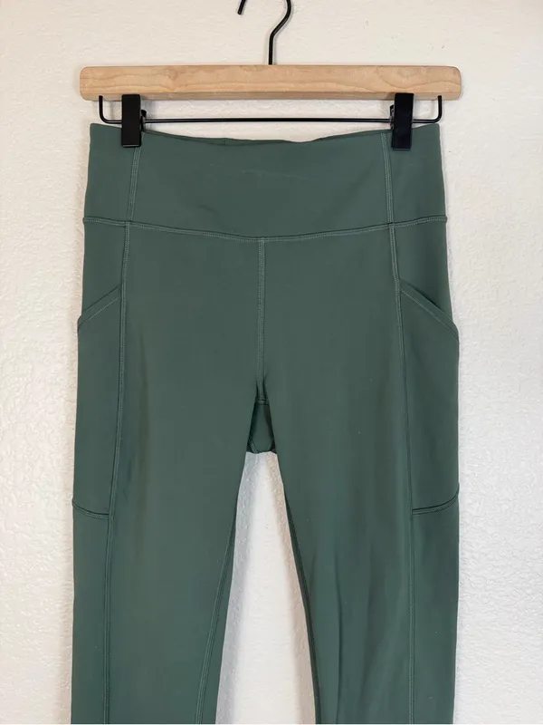 Lululemon Invigorate High Rise Crop 23” Leggings in Algae Green size 6 $118 - Image 7
