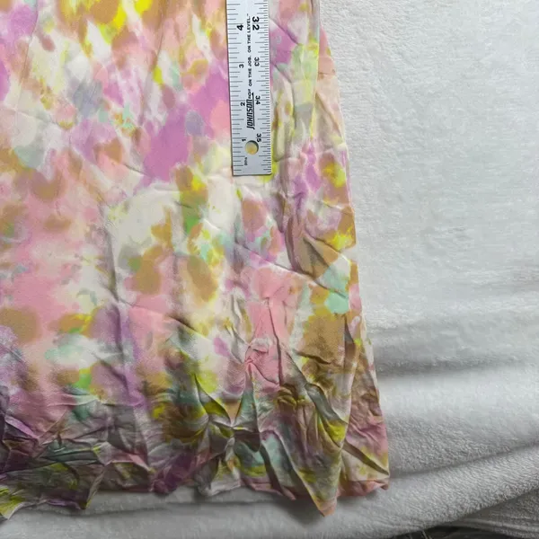 ASTR the Label Pink Yellow Tie Dye Viscose Maxi Slip Dress ACDR100591 Womens M - Image 4