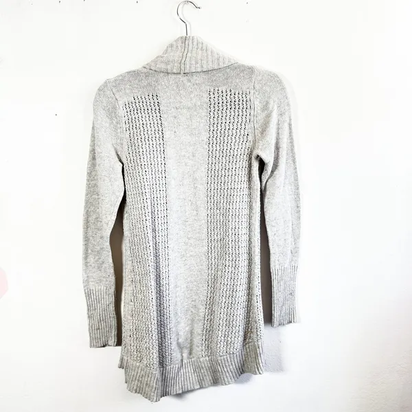 Anthropologie Moth Cardigan Sz Small‎ Grey Knitted Open Front - Image 2