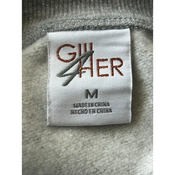 Seattle Kraken hockey grey silver sequins sweatshirt Medium - Image 4