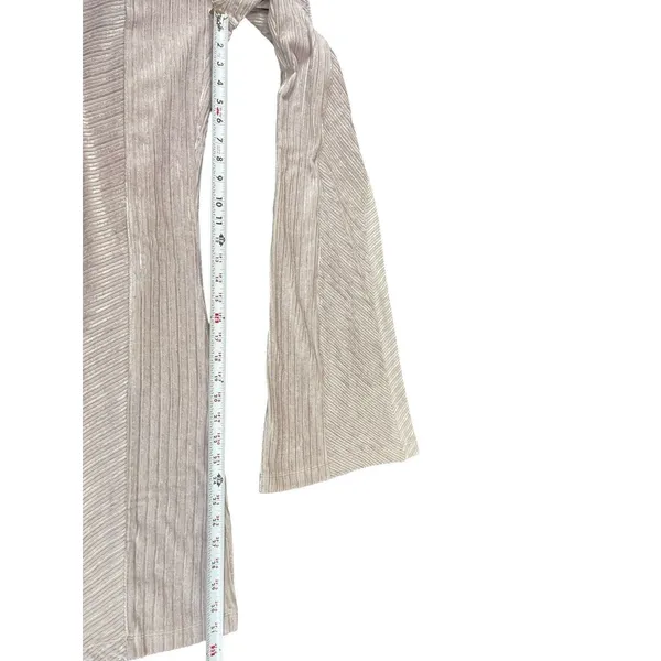 Free People Raindrops Lavender Ribbed Flare Velvet Pants Metallic Festival NWT S - Image 13