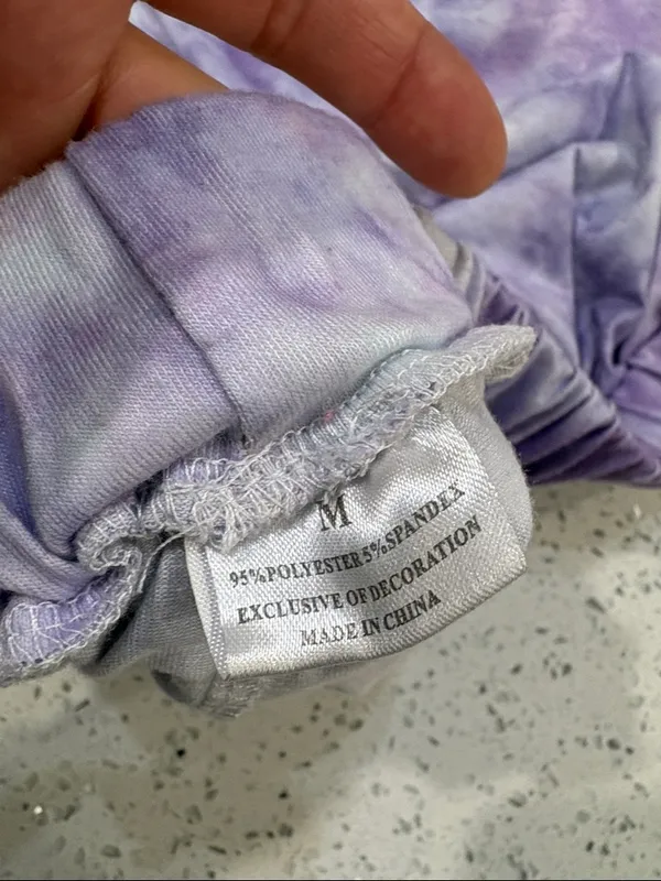 Women’s Purple Tie-Dye Butterfly jogger Set size med - Image 7