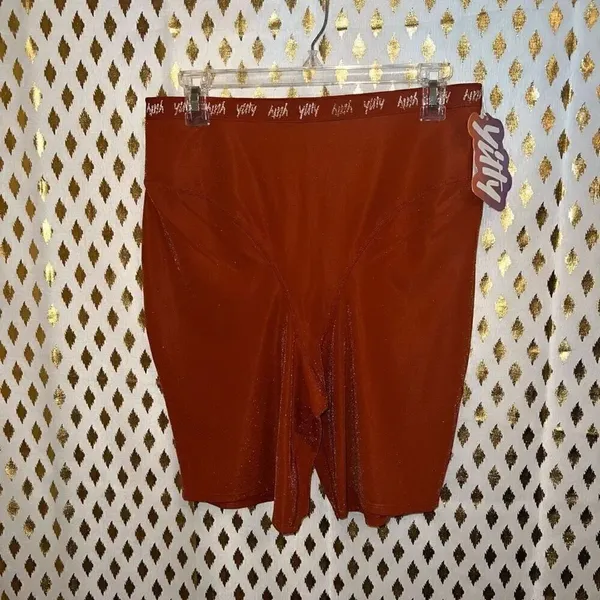 NWT YITTY Spotlight Shaping High Waist Shorts Shimmered Baddest Brown Size XL - Image 6