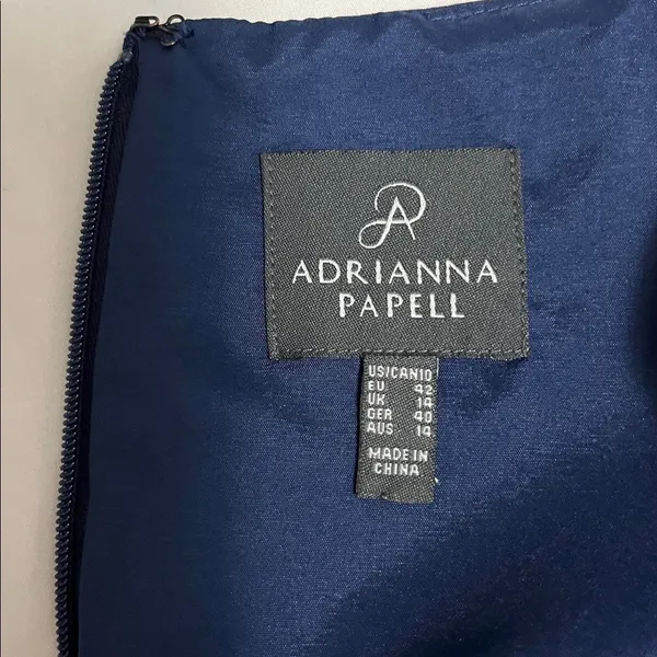 Adrianna Papell Navy Dress - Image 5