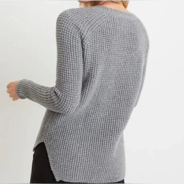 Marine Layer Gray Knit Comfy Casual Women's Cozy Sweater - Image 2