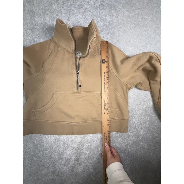 Lululemon Scuba Oversized Funnel-Neck Half Zip Filbert Tan Small - Image 8