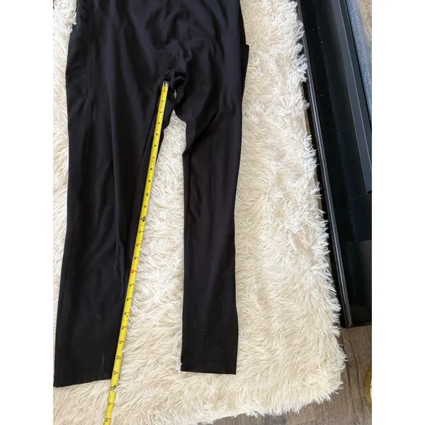 Maternity Leggings Activewear Workout‎ Yoga Pants with Pockets Black M - Image 4
