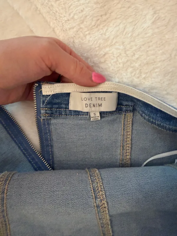 Love Tree Denim Top Crop - Image 2